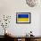 Ukraine Flag Design with Wood Patterning - Flags of the World Series-Philippe Hugonnard-Framed Art Print displayed on a wall