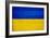 Ukraine Flag Design with Wood Patterning - Flags of the World Series-Philippe Hugonnard-Framed Art Print