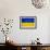 Ukraine Flag Design with Wood Patterning - Flags of the World Series-Philippe Hugonnard-Framed Art Print displayed on a wall