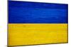 Ukraine Flag Design with Wood Patterning - Flags of the World Series-Philippe Hugonnard-Mounted Art Print