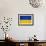 Ukraine Flag Design with Wood Patterning - Flags of the World Series-Philippe Hugonnard-Framed Art Print displayed on a wall