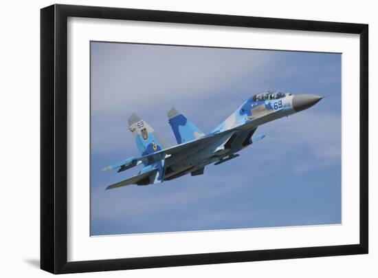 Ukrainian Air Force Su-27 Flanker-null-Framed Photographic Print