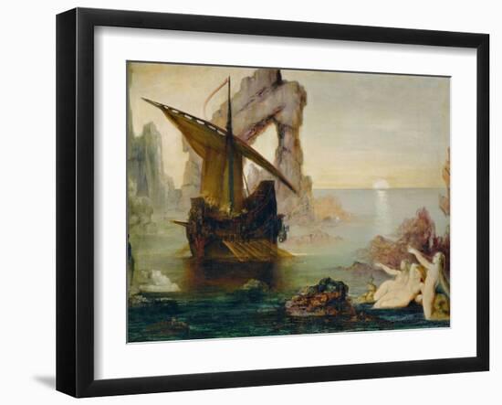 Ulisse et les Sirenes - Ulysses and the Sirens, 1875-1880-Gustave Moreau-Framed Giclee Print