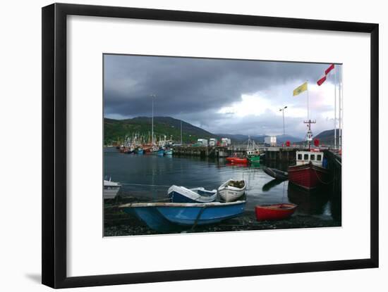 Ullapool Harbour on a Stormy Evening, Highland, Scotland-Peter Thompson-Framed Premium Photographic Print