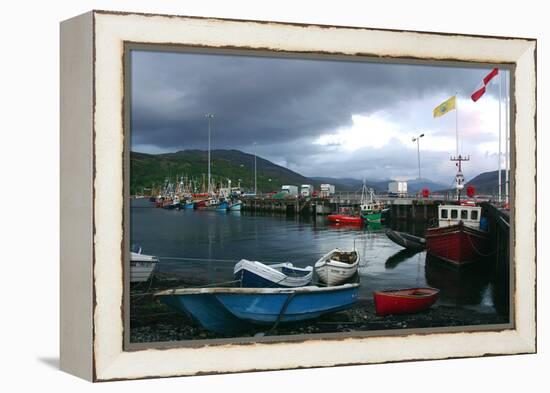 Ullapool Harbour on a Stormy Evening, Highland, Scotland-Peter Thompson-Framed Premier Image Canvas