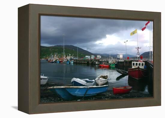 Ullapool Harbour on a Stormy Evening, Highland, Scotland-Peter Thompson-Framed Premier Image Canvas