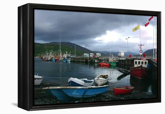 Ullapool Harbour on a Stormy Evening, Highland, Scotland-Peter Thompson-Framed Premier Image Canvas