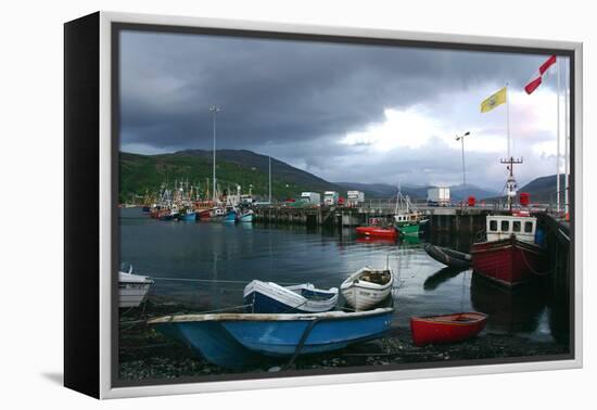 Ullapool Harbour on a Stormy Evening, Highland, Scotland-Peter Thompson-Framed Premier Image Canvas