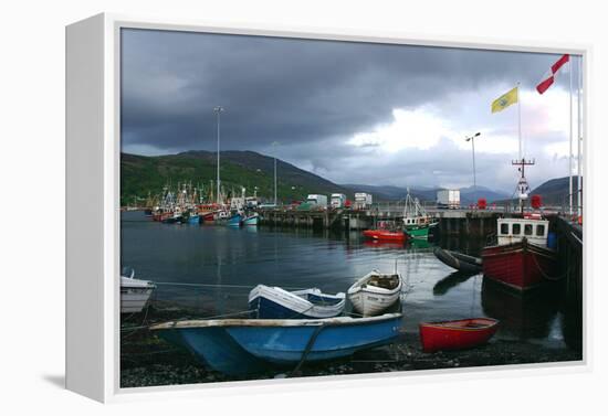 Ullapool Harbour on a Stormy Evening, Highland, Scotland-Peter Thompson-Framed Premier Image Canvas