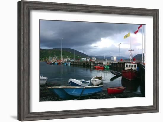 Ullapool Harbour on a Stormy Evening, Highland, Scotland-Peter Thompson-Framed Photographic Print