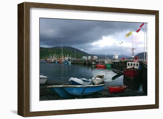 Ullapool Harbour on a Stormy Evening, Highland, Scotland-Peter Thompson-Framed Photographic Print