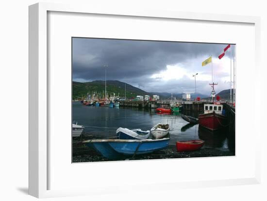 Ullapool Harbour on a Stormy Evening, Highland, Scotland-Peter Thompson-Framed Photographic Print