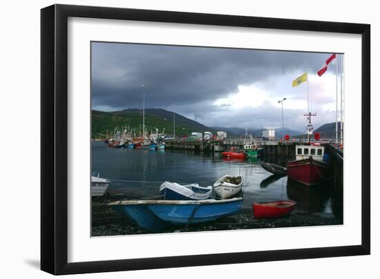 Ullapool Harbour on a Stormy Evening, Highland, Scotland-Peter Thompson-Framed Photographic Print