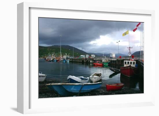 Ullapool Harbour on a Stormy Evening, Highland, Scotland-Peter Thompson-Framed Photographic Print