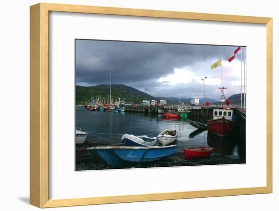 Ullapool Harbour on a Stormy Evening, Highland, Scotland-Peter Thompson-Framed Photographic Print