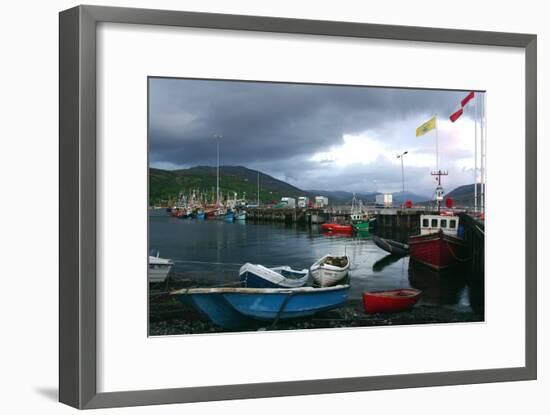 Ullapool Harbour on a Stormy Evening, Highland, Scotland-Peter Thompson-Framed Photographic Print