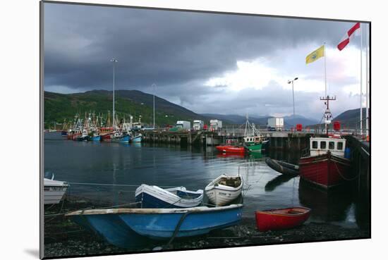 Ullapool Harbour on a Stormy Evening, Highland, Scotland-Peter Thompson-Mounted Photographic Print