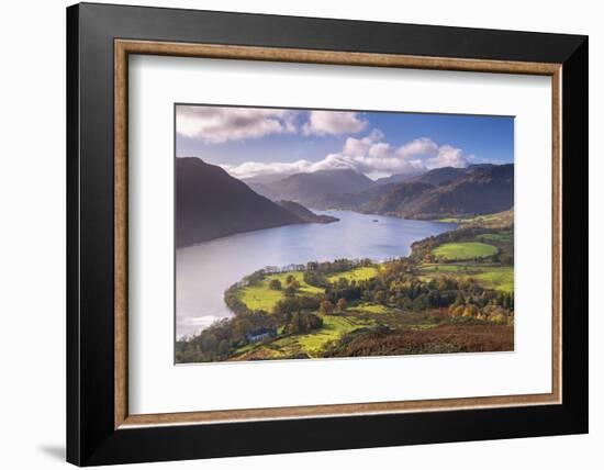 Ullswater from Gowbarrow Fell, Lake District National Park, Cumbria, England. Autumn-Adam Burton-Framed Photographic Print