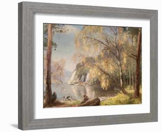 Ullswater, Silver and Gold, 1917-Sir David Murray-Framed Giclee Print