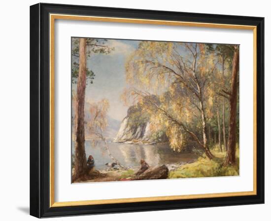 Ullswater, Silver and Gold, 1917-Sir David Murray-Framed Giclee Print