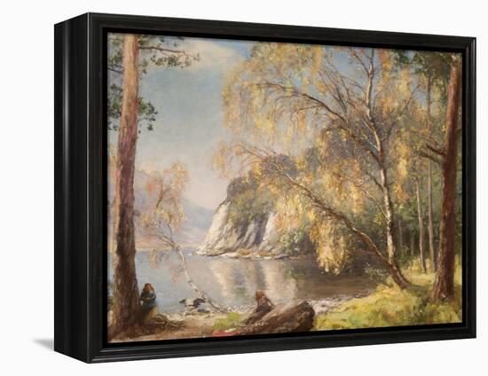 Ullswater, Silver and Gold, 1917-Sir David Murray-Framed Premier Image Canvas