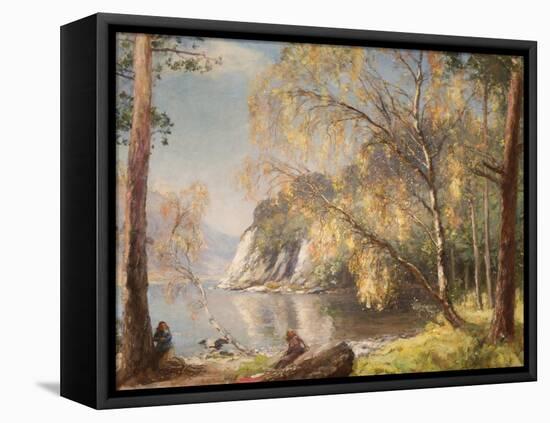 Ullswater, Silver and Gold, 1917-Sir David Murray-Framed Premier Image Canvas