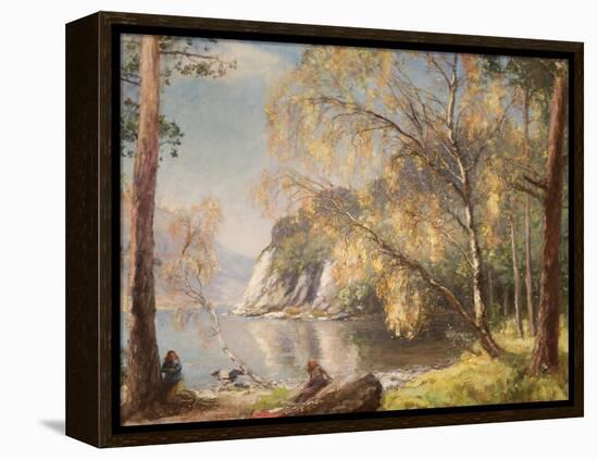 Ullswater, Silver and Gold, 1917-Sir David Murray-Framed Premier Image Canvas