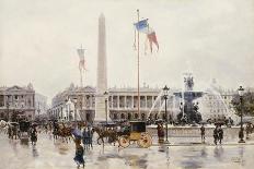 A View of the Place de la Concorde, Paris-Ulpiano Checa Y Sanz-Giclee Print