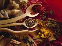 Assorted Spices in Wooden Spoons-Ulrike Koeb-Photographic Print