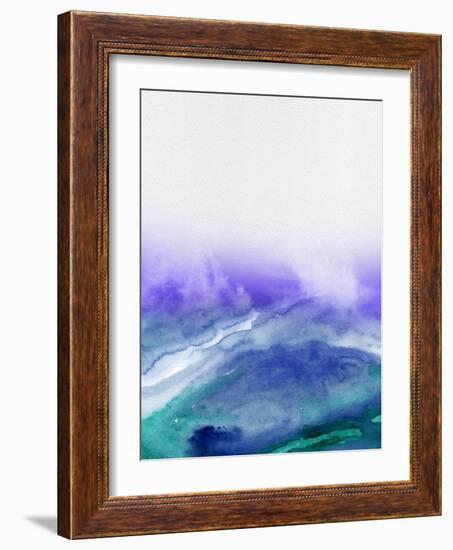 Ultra Violet and Blue Watercolor-Hallie Clausen-Framed Art Print