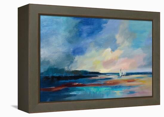 Ultramarine Sea and Sky-Silvia Vassileva-Framed Stretched Canvas