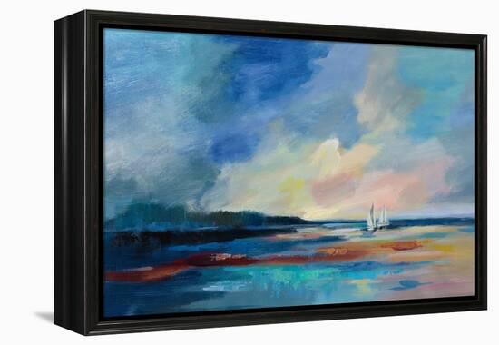 Ultramarine Sea and Sky-Silvia Vassileva-Framed Stretched Canvas