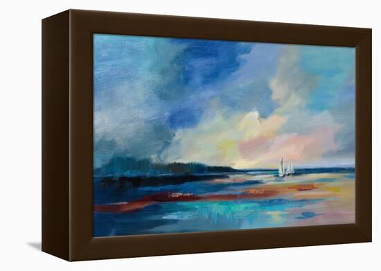 Ultramarine Sea and Sky-Silvia Vassileva-Framed Stretched Canvas