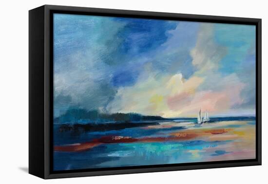 Ultramarine Sea and Sky-Silvia Vassileva-Framed Stretched Canvas