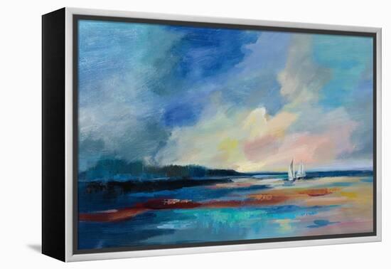 Ultramarine Sea and Sky-Silvia Vassileva-Framed Stretched Canvas