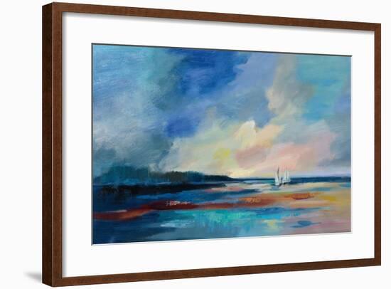 Ultramarine Sea and Sky-Silvia Vassileva-Framed Art Print