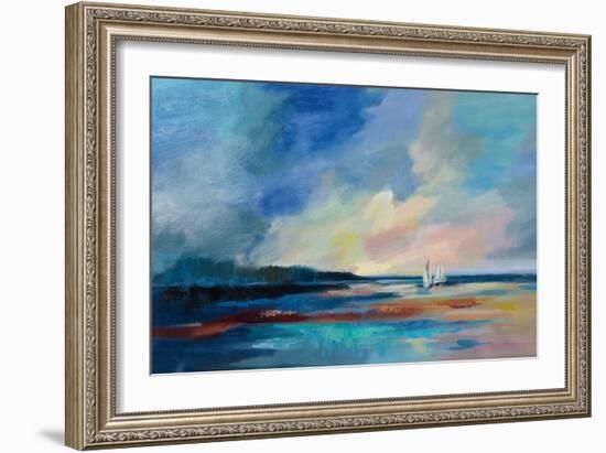 Ultramarine Sea and Sky-Silvia Vassileva-Framed Art Print