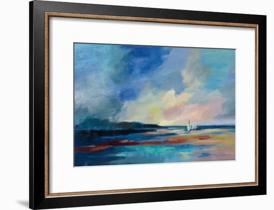 Ultramarine Sea and Sky-Silvia Vassileva-Framed Art Print