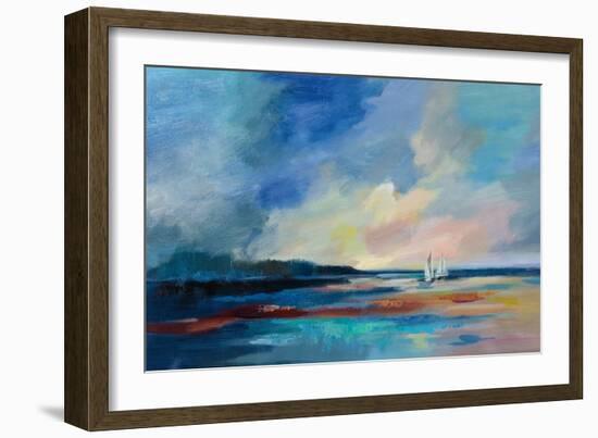 Ultramarine Sea and Sky-Silvia Vassileva-Framed Art Print