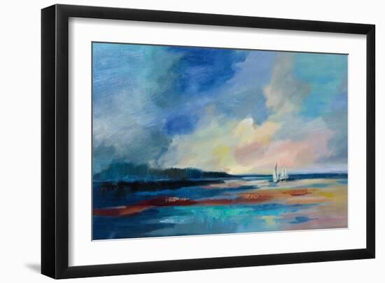 Ultramarine Sea and Sky-Silvia Vassileva-Framed Art Print