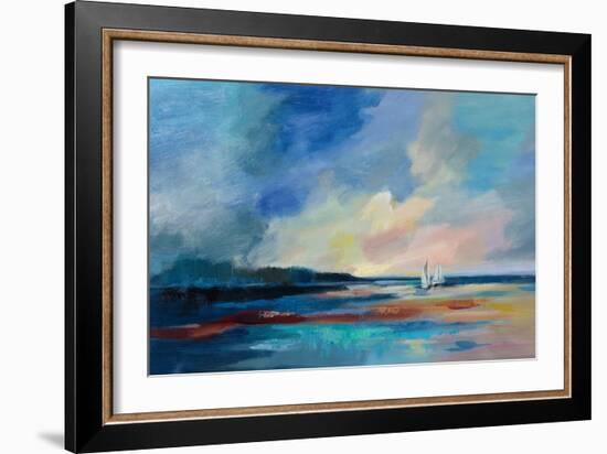 Ultramarine Sea and Sky-Silvia Vassileva-Framed Art Print