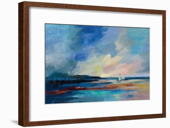 Ultramarine Sea and Sky-Silvia Vassileva-Framed Art Print