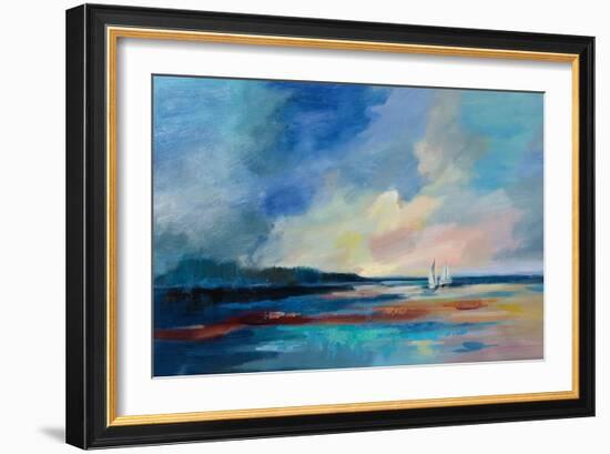 Ultramarine Sea and Sky-Silvia Vassileva-Framed Art Print