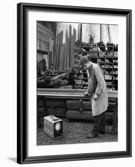 Ultrasonic Testing of Steel, J Beardshaw and Sons, Sheffield, South Yorkshire, 1963-Michael Walters-Framed Photographic Print