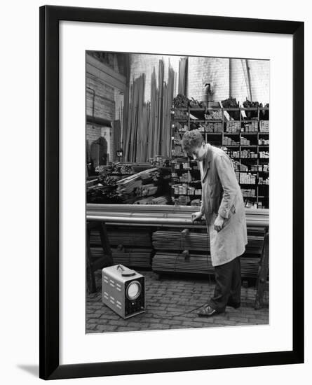 Ultrasonic Testing of Steel, J Beardshaw and Sons, Sheffield, South Yorkshire, 1963-Michael Walters-Framed Photographic Print