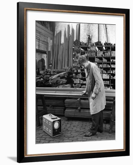 Ultrasonic Testing of Steel, J Beardshaw and Sons, Sheffield, South Yorkshire, 1963-Michael Walters-Framed Photographic Print