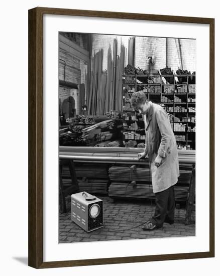 Ultrasonic Testing of Steel, J Beardshaw and Sons, Sheffield, South Yorkshire, 1963-Michael Walters-Framed Photographic Print