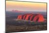 Uluru and Kata Tjuta at sunrise, Aerial view. Northern Territory, Australia-Francesco Riccardo Iacomino-Mounted Photographic Print