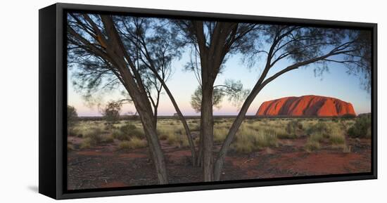 Uluru (UNESCO World Heritage Site), Uluru-Kata Tjuta National Park, Northern Territory, Australia-Ian Trower-Framed Premier Image Canvas