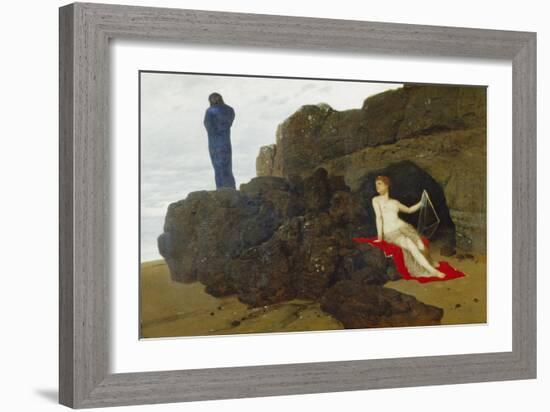 Ulysses and Calypso, 1883-Arnold Böcklin-Framed Giclee Print